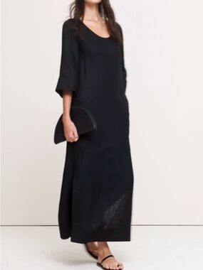 NEW Banana Republic 100% Linen Kaftan Dress, M